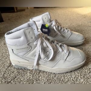 NWT New Balance 650 High Top Triple White Sneaker Tennis Shoe Sz 10.5